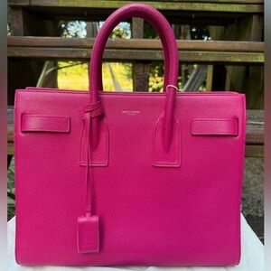 Saint Laurent small sac de jour hot pink bubblegum EUC
